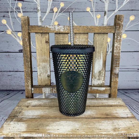 Starbucks Other - Starbucks Iridescent Black Gold Unicorn 16oz Grande Studded Tumbler